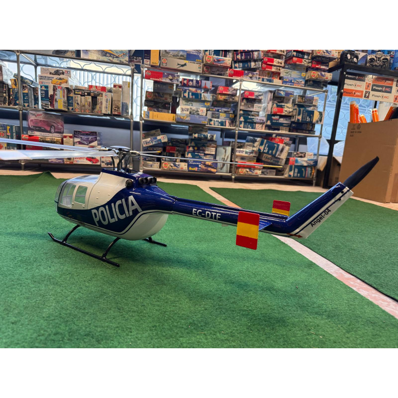 hélicoptère Flywing BO-105 4-Blade Blue Policia RTF