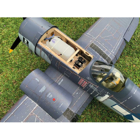 Avion VQ Models Corsair F4U bleu jaune / 1810mm ARF Warbird
