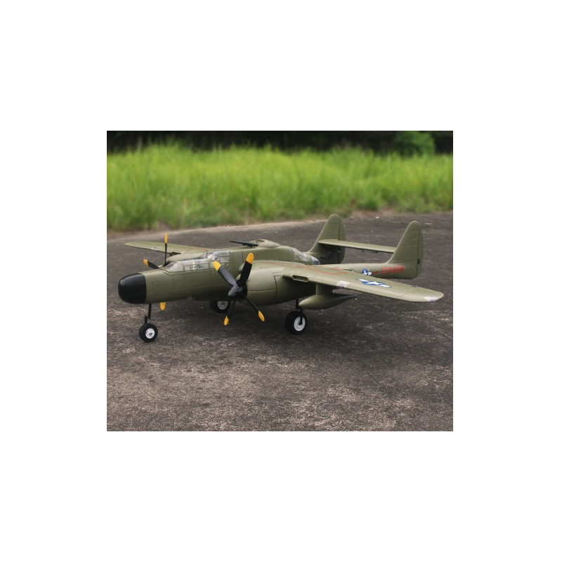Avión Dynam P-61 Black Widow PNP verde aprox 1,50m