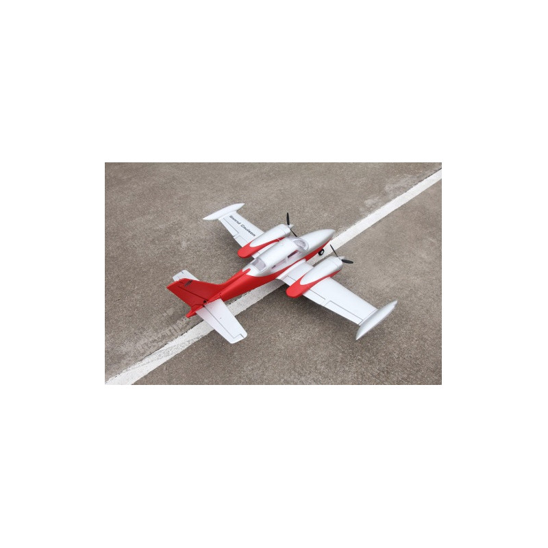 Avion RC Dynam Cessna 310 Grand Cruiser V2 rojo bimoteur 1280mm