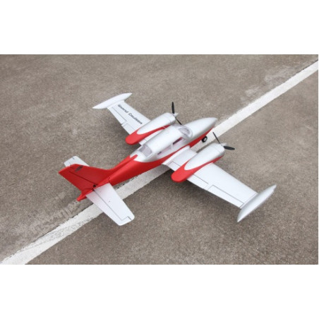 Avion RC Dynam Cessna 310 Grand Cruiser V2 rojo bimoteur 1280mm