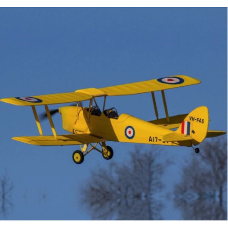 Avion Dynam Tiger Moth V2 Jaune Biplan PNP 1300mm