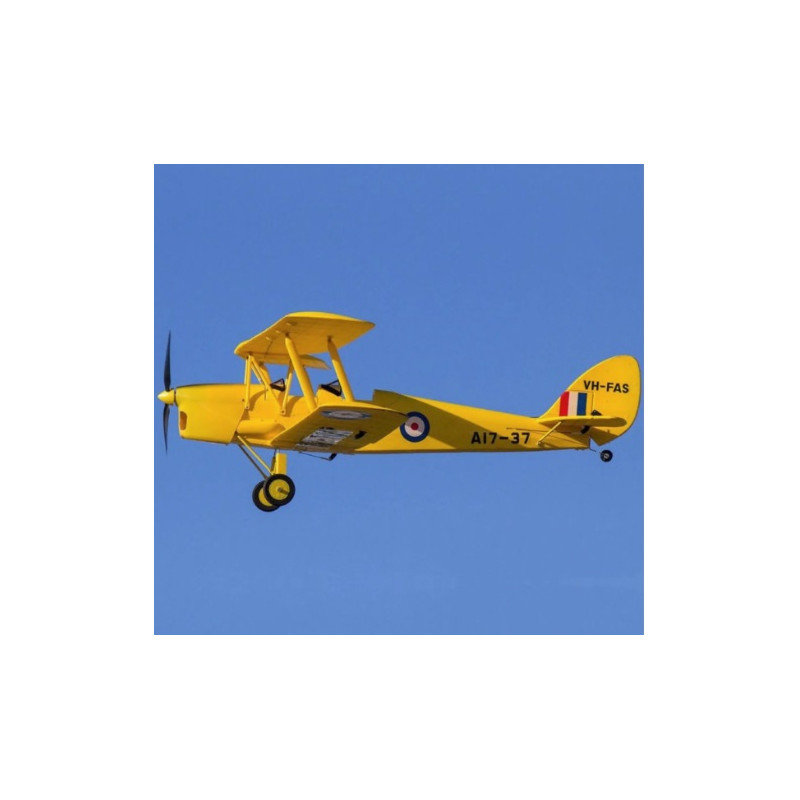 Avion Dynam Tiger Moth V2 Jaune Biplan PNP 1300mm