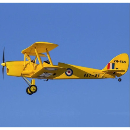 Avion Dynam Tiger Moth V2 Jaune Biplan PNP 1300mm