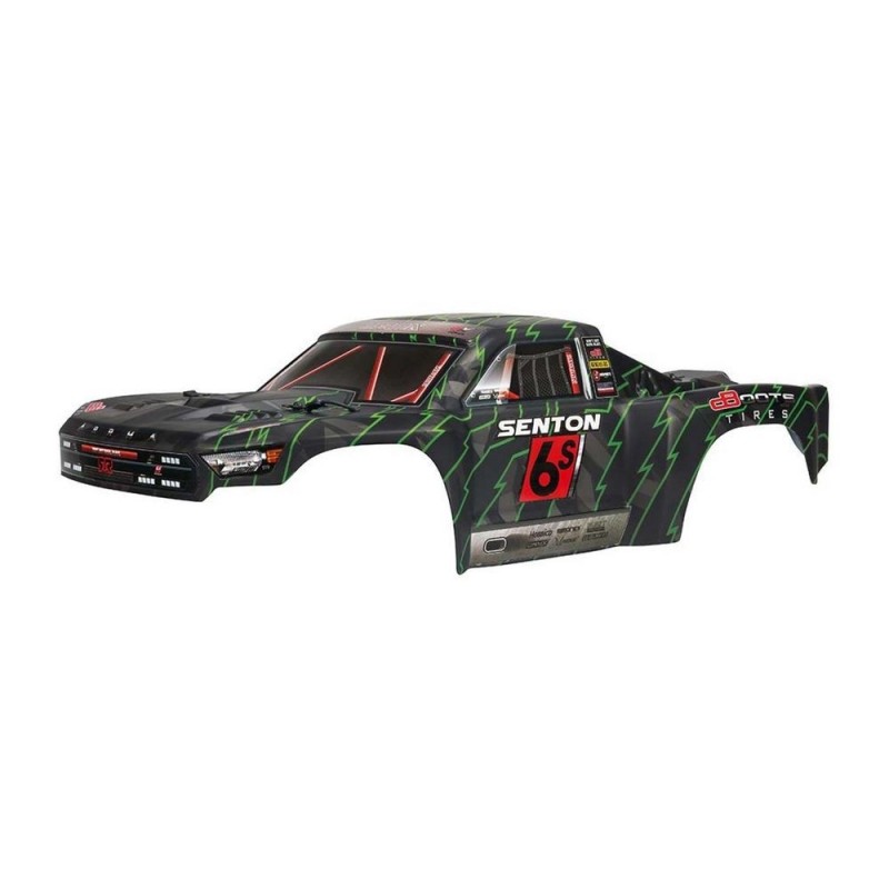 Ricambi RC Auto - ARRMA AR406144 SENTON 6S BLX carrozzeria verniciata nero/verde - FLASH RC