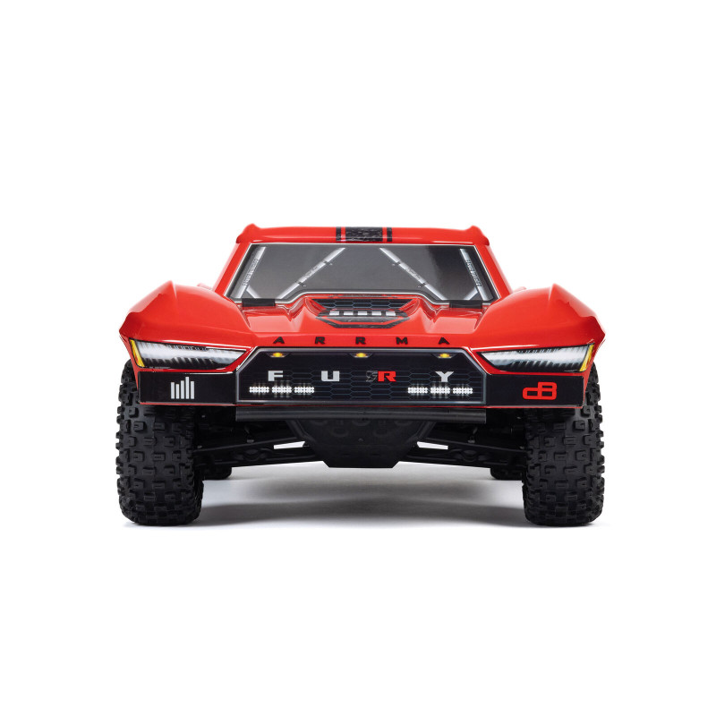1/10 FURY 2WD RTR à charbons Short Course Truck (avec batterie et chargeur) Rouge