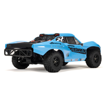 1/10 FURY 2WD RTR à charbons Short Course Truck (avec batterie et chargeur) bleue