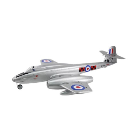 Avion Dynam Gloster Meteor F8 V2 argenté Twin 70 mm EDF Jet PNP