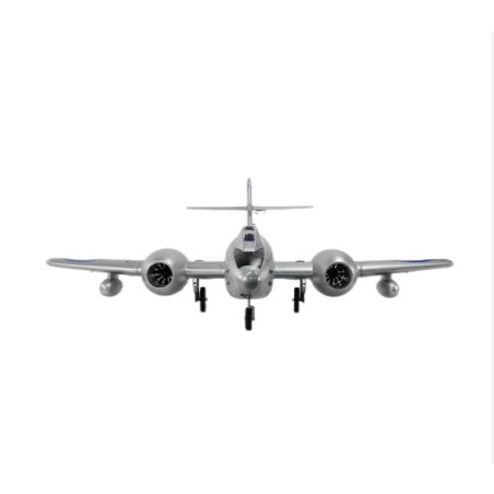Avion Dynam Gloster Meteor F8 V2 argenté Twin 70 mm EDF Jet PNP