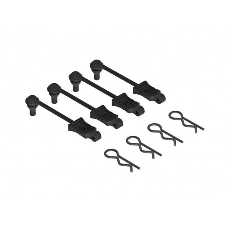ARRMA AR390165 Body Clip Retainer 1/10 Scale Black (4) - FLASH RC