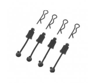 RC Car Parts - ARRMA AR390178 Body Clip Retainer 1/8 Scale Black (4) - FLASH RC