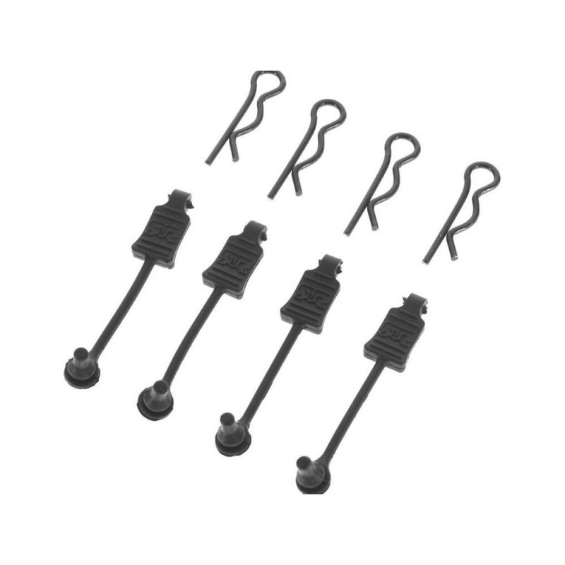 RC Car Parts - ARRMA AR390178 Body Clip Retainer 1/8 Scale Black (4) - FLASH RC