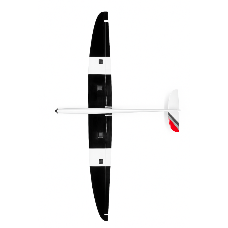 Planeur Vortrix XL Topmodel Blanc, Red Neon, Gris carbon, noir, env. 2,5m