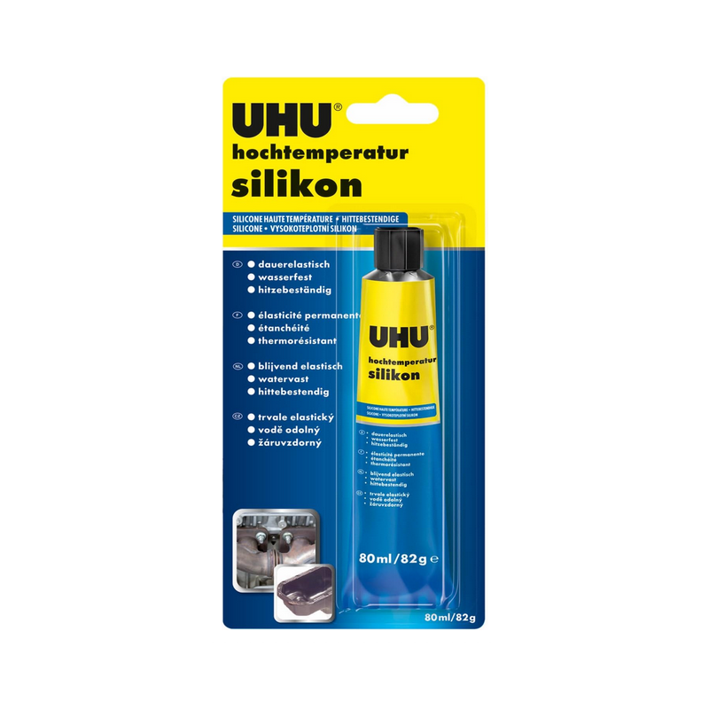 Mastic de silicone pour haute température, 80 ml, noir, 46735, par UHU - FLASH RC