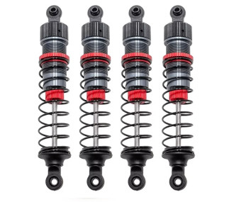 Set 4 amortisseurs aluminium 1/12 85mm + kit 3 ressorts (H/M/S)