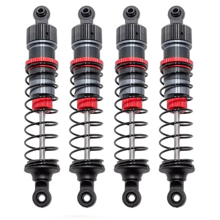 Set 4 amortisseurs aluminium 1/12 85mm + kit 3 ressorts (H/M/S)