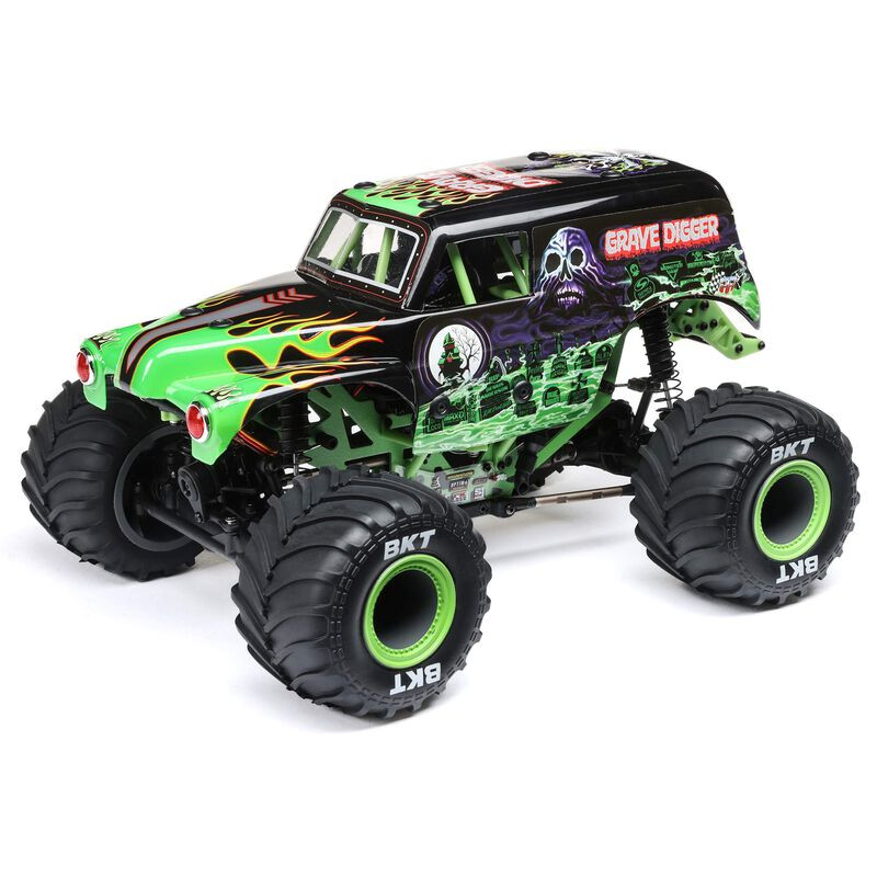 Mini LMT Grave Digger 2S 4x4 RTR Monster Truck brushed (batterie et chargeur inclus), vert,1/18
