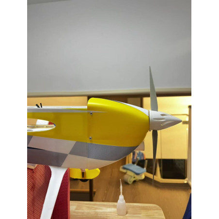 Avion Voltige Pilot RC - EDGE 540 – 39″ (1.0m), Jaune, Bleu, gris
