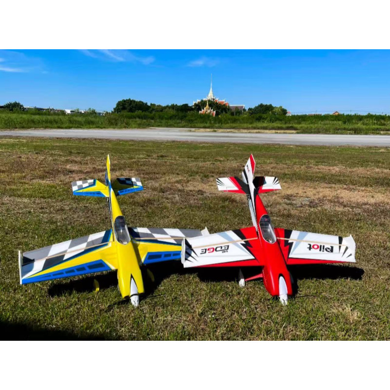 Avion Voltige Pilot RC - EDGE 540 – 39″ (1.0m), Jaune, Bleu, gris