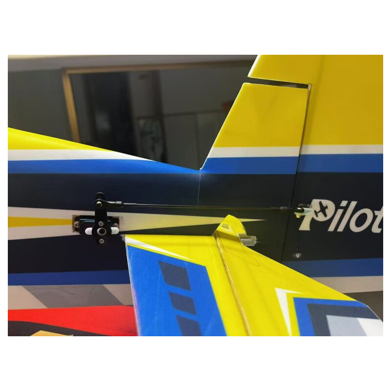 Avion Voltige Pilot RC - EDGE 540 – 39″ (1.0m), Jaune, Bleu, gris