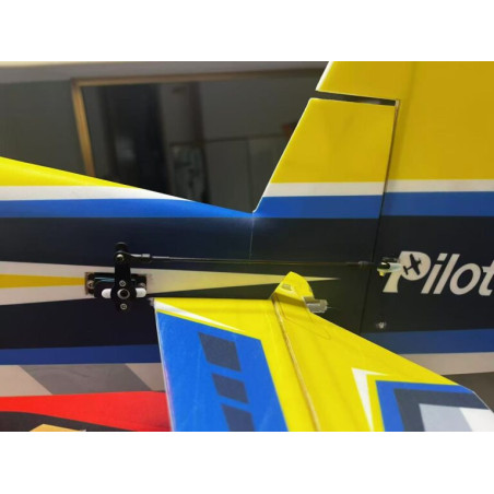 Avion Voltige Pilot RC - EDGE 540 – 39″ (1.0m), Jaune, Bleu, gris