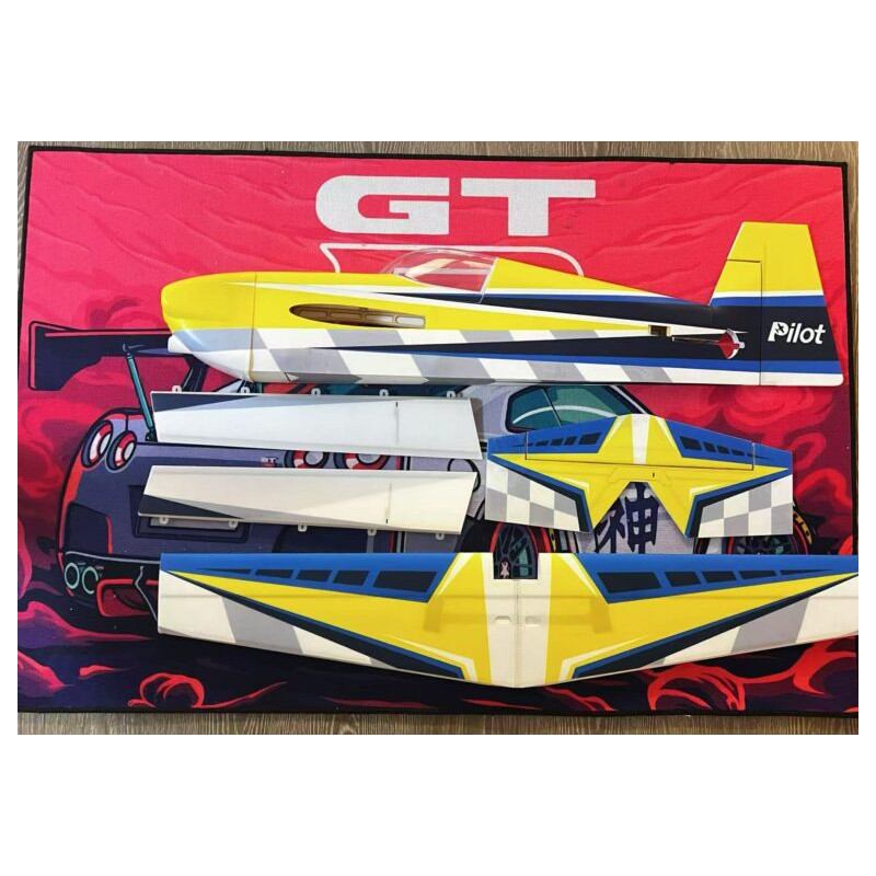 Avion Voltige Pilot RC - EDGE 540 (1.0m), Jaune, Bleu, gris - FLASHRC