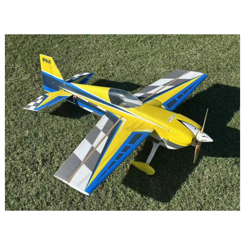 Avion Voltige Pilot RC - EDGE 540 (1.0m), Jaune, Bleu, gris - FLASHRC