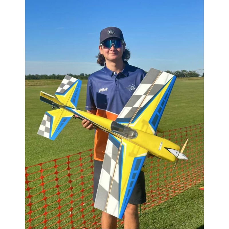 Avion Voltige Pilot RC - EDGE 540 (1.0m), Jaune, Bleu, gris - FLASHRC