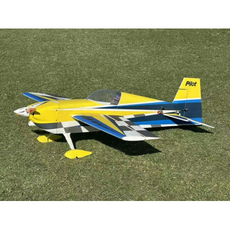 Avion Voltige Pilot RC - EDGE 540 (1.0m), Jaune, Bleu, gris - FLASHRC