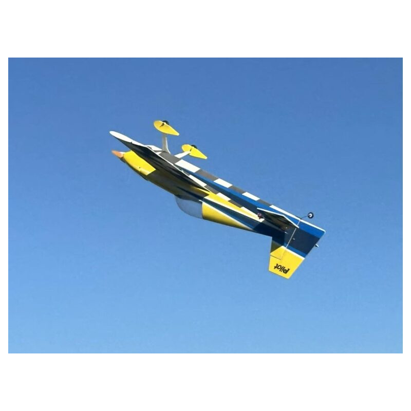 Avion Voltige Pilot RC - EDGE 540 (1.0m), Jaune, Bleu, gris - FLASHRC