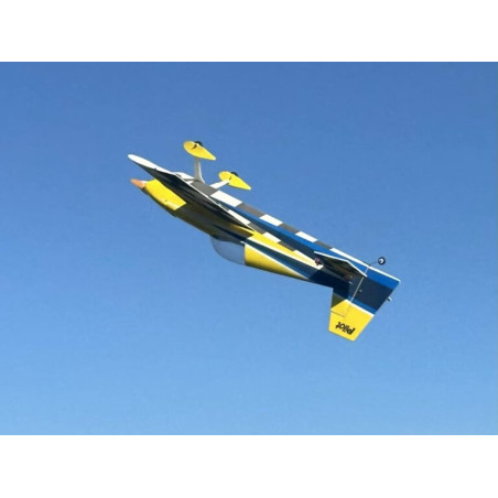 Avion Voltige Pilot RC - EDGE 540 – 39″ (1.0m), Jaune, Bleu, gris