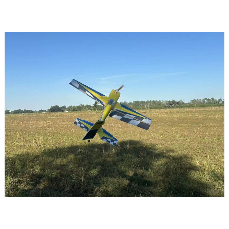 Avion Voltige Pilot RC - EDGE 540 – 39″ (1.0m), Jaune, Bleu, gris