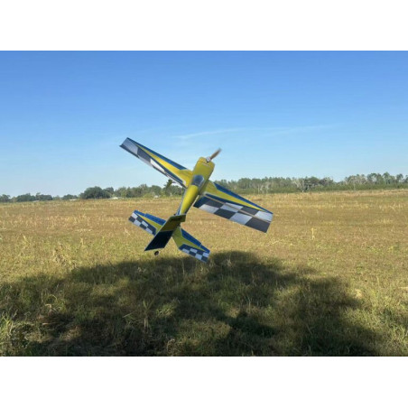 Avion Voltige Pilot RC - EDGE 540 – 39″ (1.0m), Jaune, Bleu, gris
