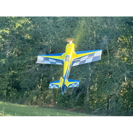 Avion Voltige Pilot RC - EDGE 540 – 39″ (1.0m), Jaune, Bleu, gris