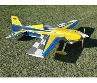 Avion Voltige Pilot RC - EDGE 540 (1.0m), Jaune, Bleu, gris - FLASHRC