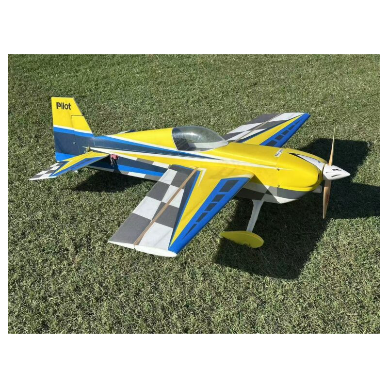 Avion Voltige Pilot RC - EDGE 540 (1.0m), Jaune, Bleu, gris - FLASHRC