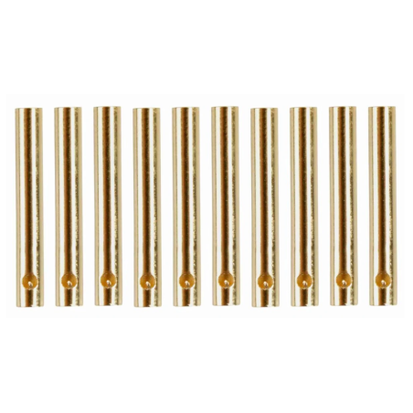 Contact plaqué or Ø 4,0 mm, cuvette de soudure fermée, 10 prises | Yuki AM-605-10F