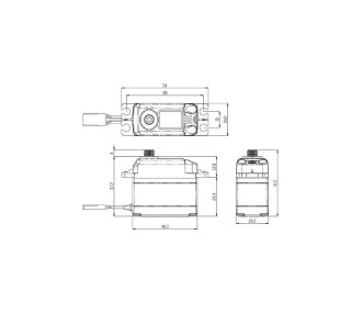 Servo numérique standard Savox SV-1273TG (63g, 16kg.cm, 0.065s/60°) 2