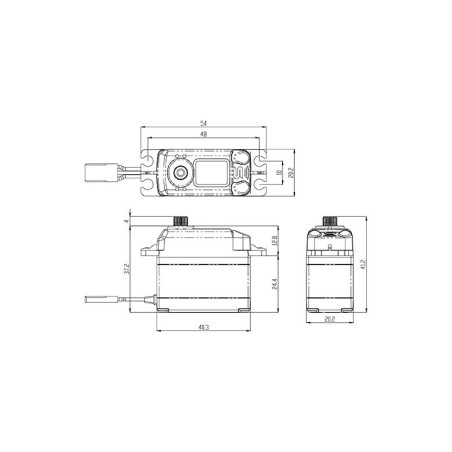 Servo numérique standard Savox SV-1273TG (63g, 16kg.cm, 0.065s/60°)