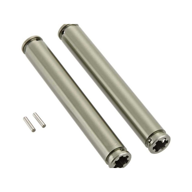 Piezas de repuesto para coches RC - ARRMA AR310747 Slider Driveshaft 80mm Gun Metal (2) - FLASH RC