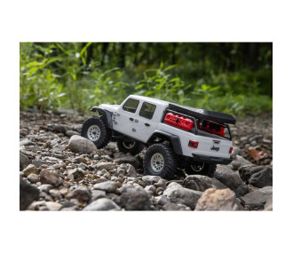 Jeep JT Gladiator 4x4 RTR SCX24 à l'échelle 1/24, crawler à moteur brushed (batterie et chargeur inclus), blanc 2