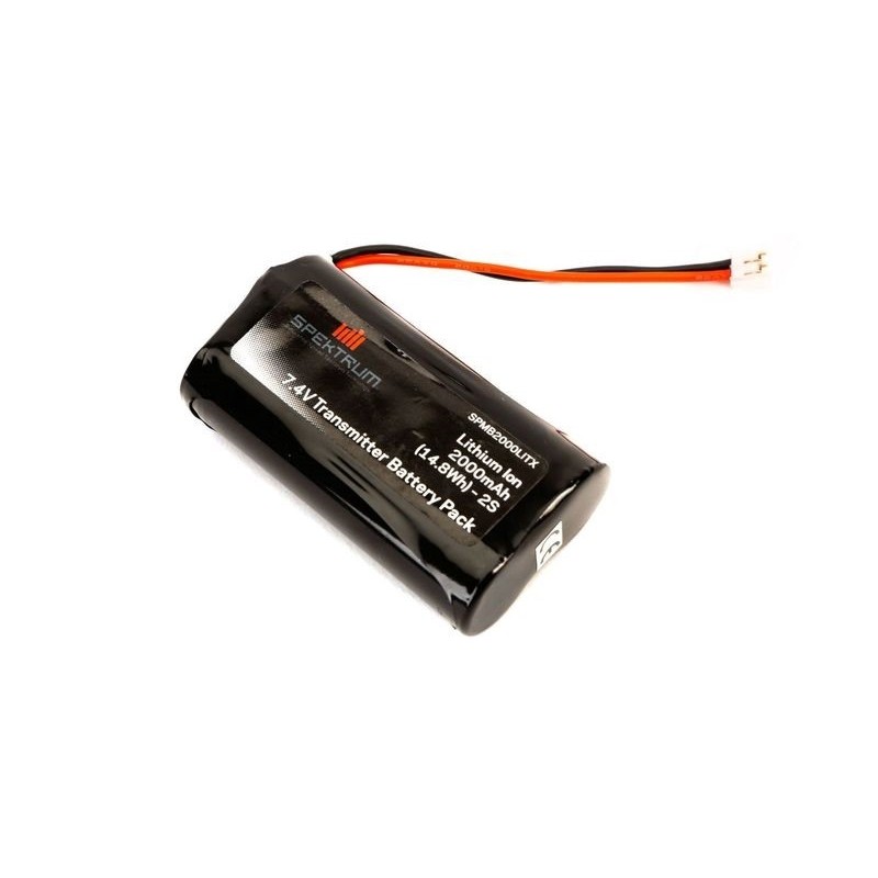 Transmitter batteries - Spektrum 2S 7.4V 2000mAh LiPo transmitter battery for DX7s/DX8/DX9 - FLASH RC