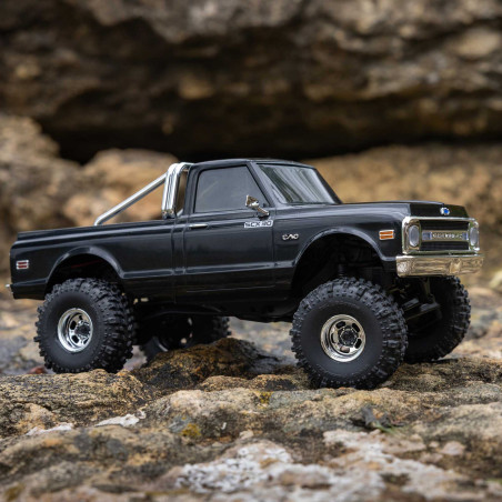 1/30 SCX30 Chevrolet K10 4X4 RTR Brushed Rock Crawler (Batterie & Chargeur inclus), noir