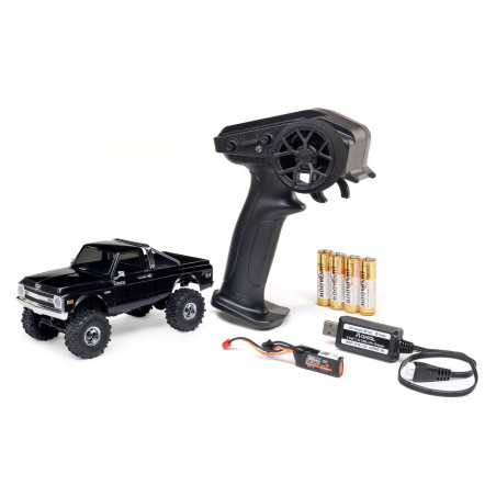 1/30 SCX30 Chevrolet K10 4X4 RTR Brushed Rock Crawler (Batterie & Chargeur inclus), noir