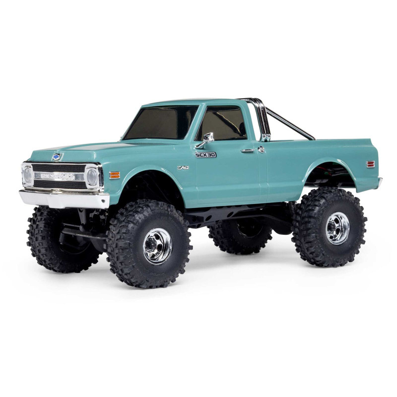 1/30 SCX30 Chevrolet K10 4X4 RTR Brushed Rock Crawler (Batterie & Chargeur), Vert