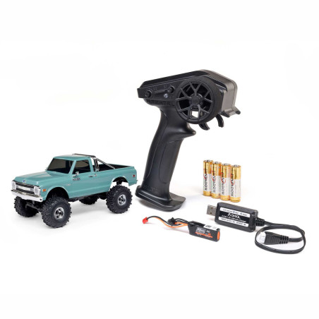 1/30 SCX30 Chevrolet K10 4X4 RTR Brushed Rock Crawler (Batterie & Chargeur), Vert