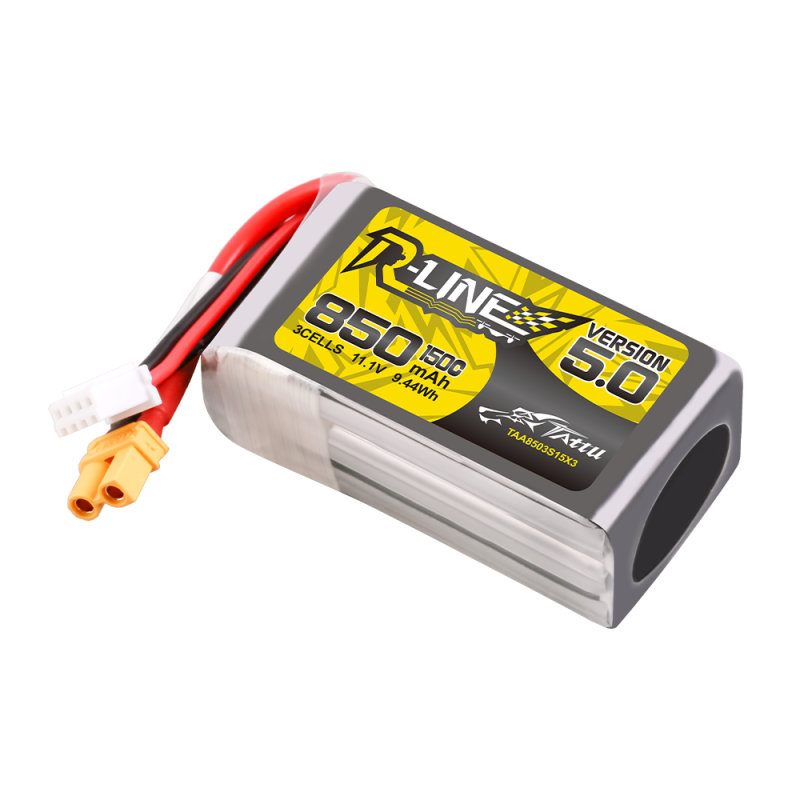 Batterie Tattu R-Line Version 5.0 850mAh 3S 11.1V 150C Lipo Pack Prise XT30U-F 