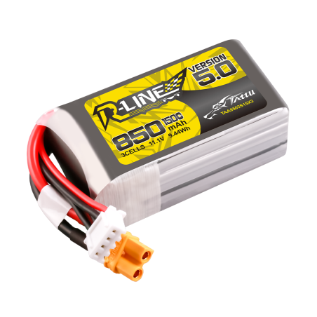 Batterie Tattu R-Line Version 5.0 850mAh 3S 11.1V 150C Lipo Pack Prise XT30U-F 