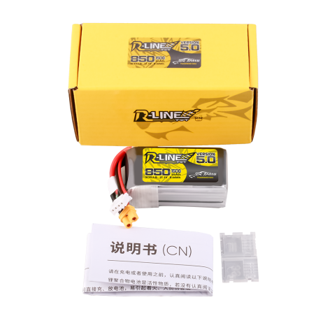 Batterie Tattu R-Line Version 5.0 850mAh 3S 11.1V 150C Lipo Pack Prise XT30U-F 