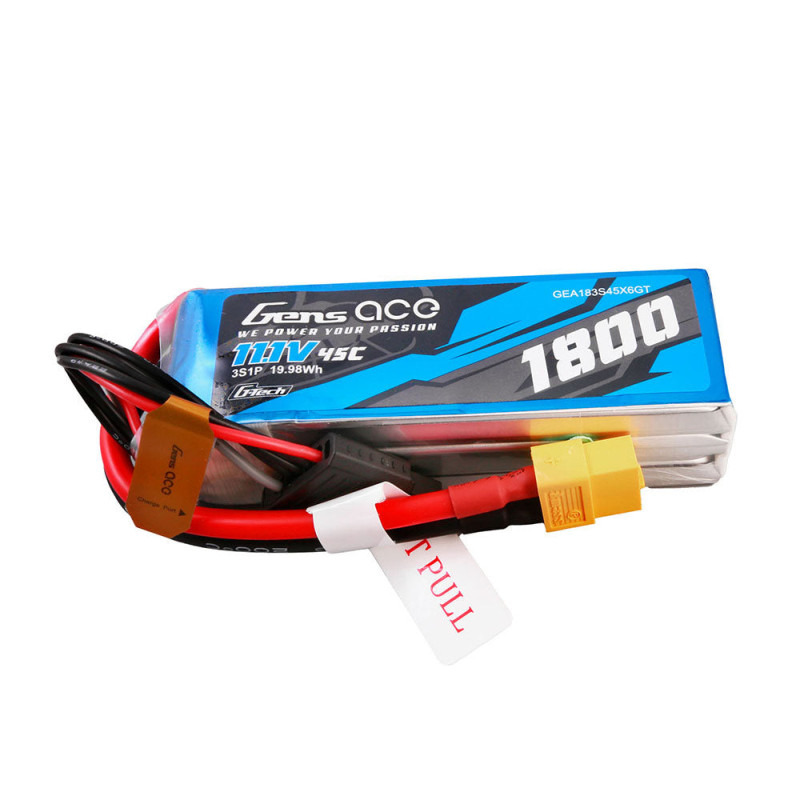 Batteria Gens ace lipo 3S 11.1V 1800mAh 40C Presa XT60 